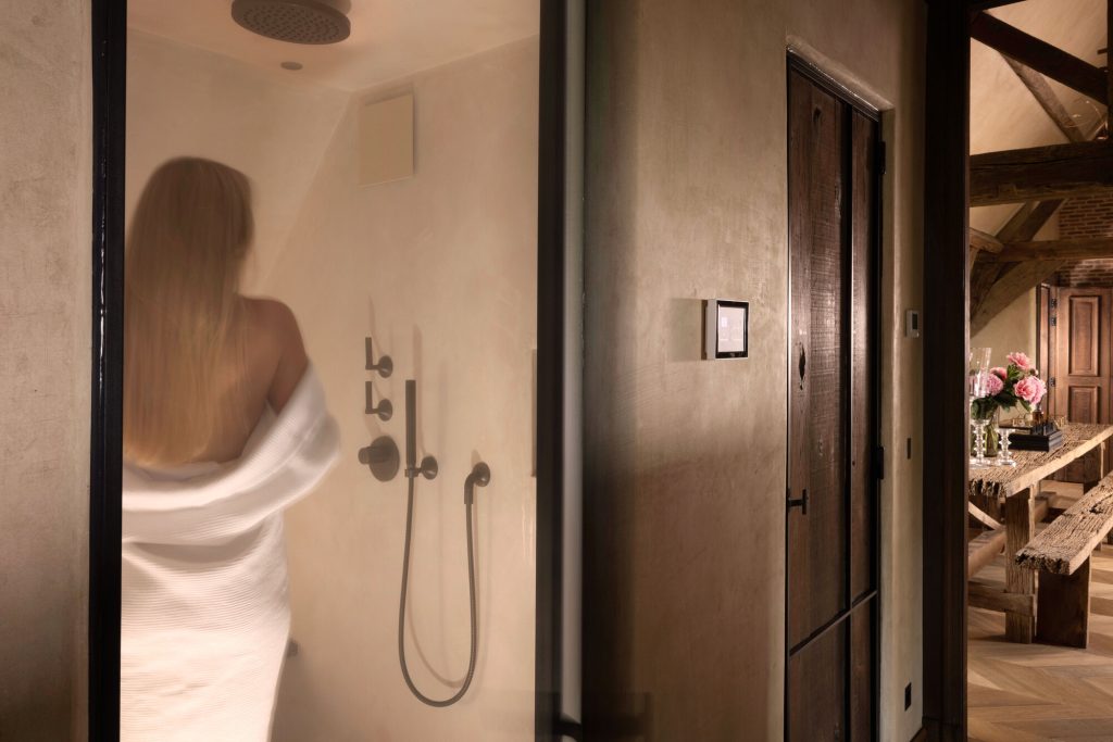 a woman enjoying the spa in Honfleur at Ferme Saint Siméon